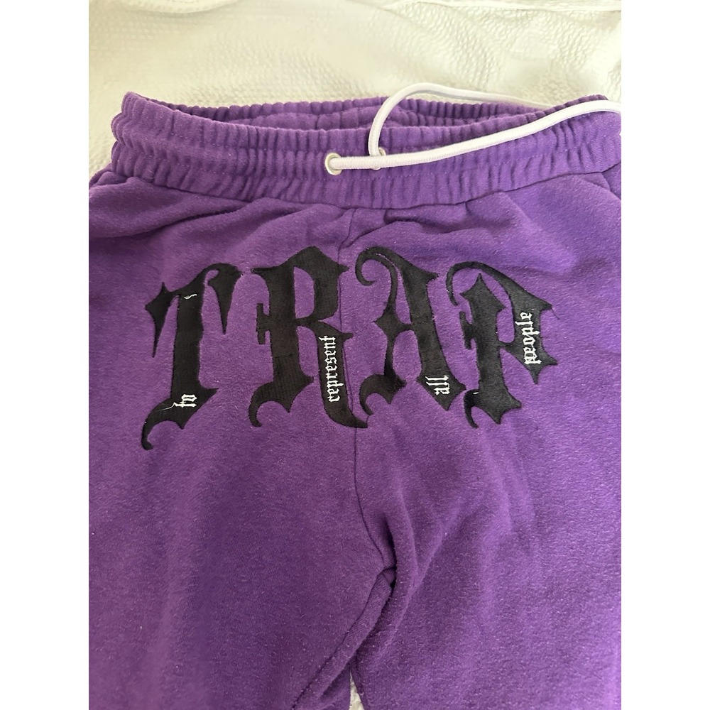 TRAP Sweat Pants To Represent All People Purple Medium.